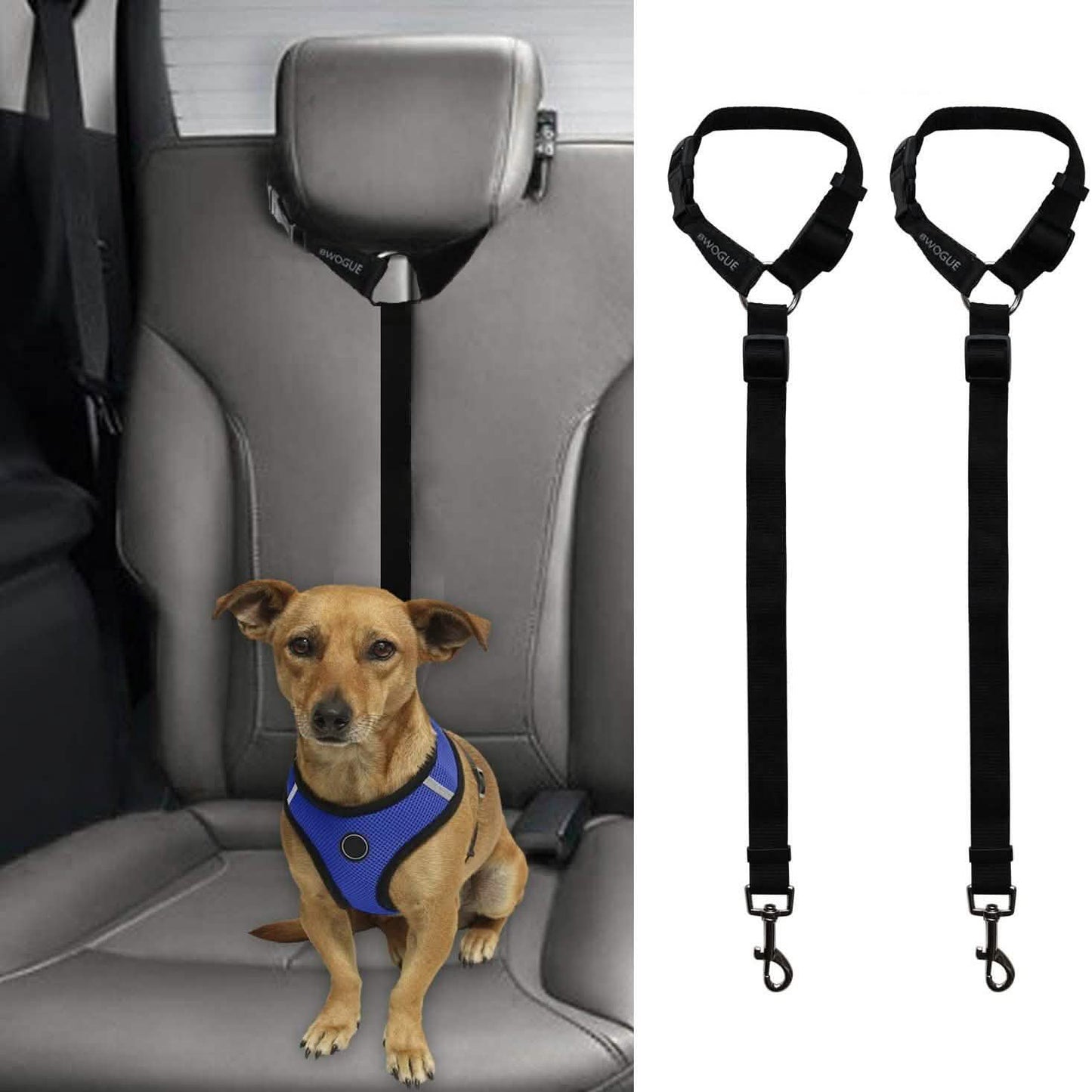 2-Pack: Bwogue Dog and Cat Safety Seat Belt DailySale