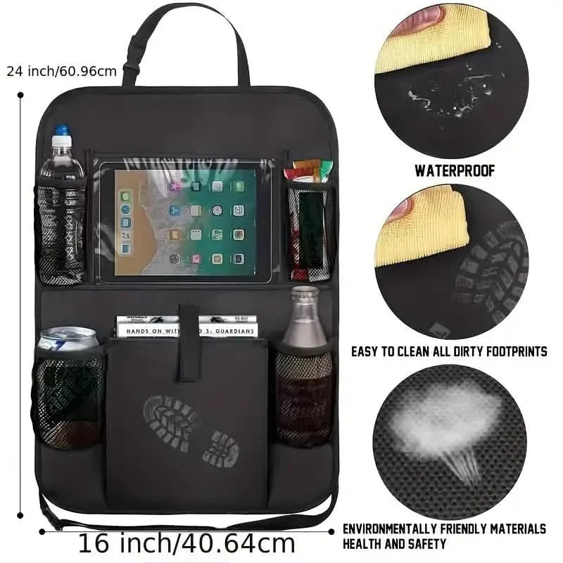 2-Pack: Car Backseat Organizer with Touch Screen Tablet Holder DailySale