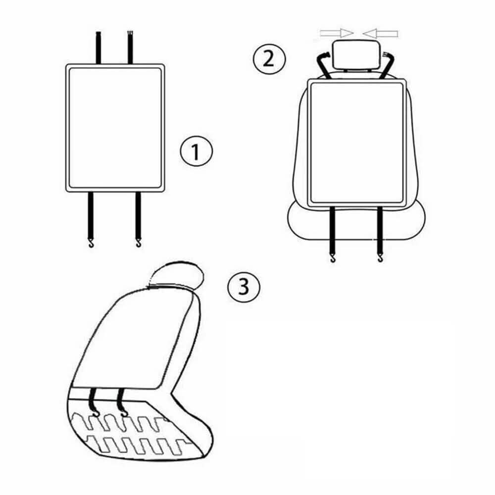 2-Pack: Car Seat Back Storage Bag Multifunctional Adjustable Backseat Storage Bag DailySale