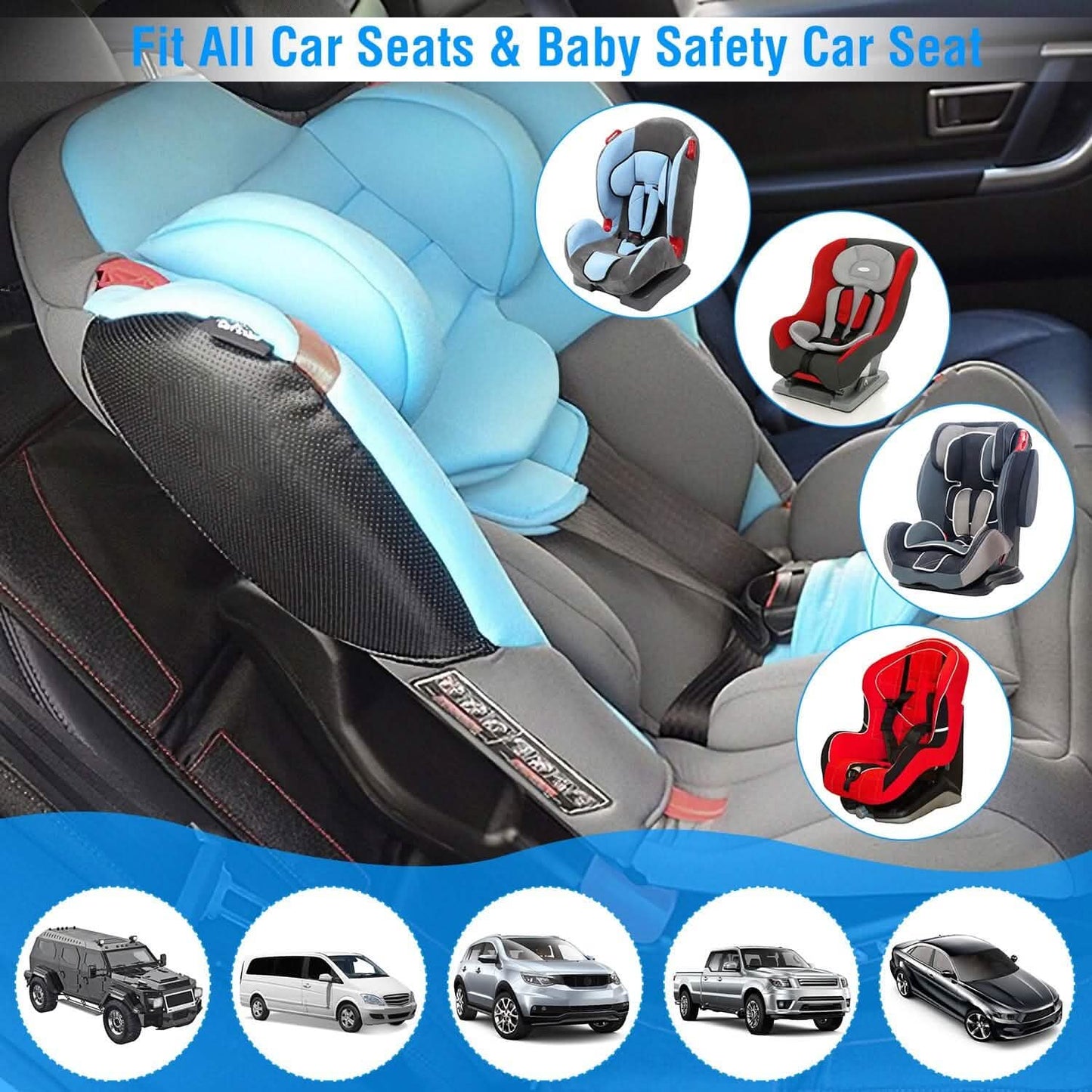 2-Pack: Car Seat Protector Cushion Mat Pad with Thick Padding DailySale