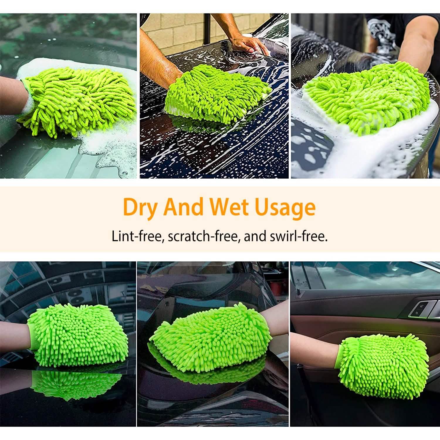 2-Pack: Car Wash Mitt Car Washing Gloves DailySale