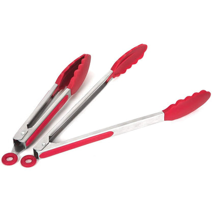 2-Pack: Chef's Star Premium Silicone Kitchen Tongs DailySale