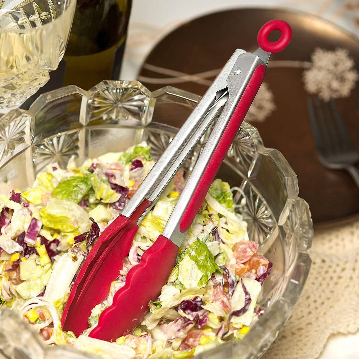 2-Pack: Chef's Star Premium Silicone Kitchen Tongs DailySale