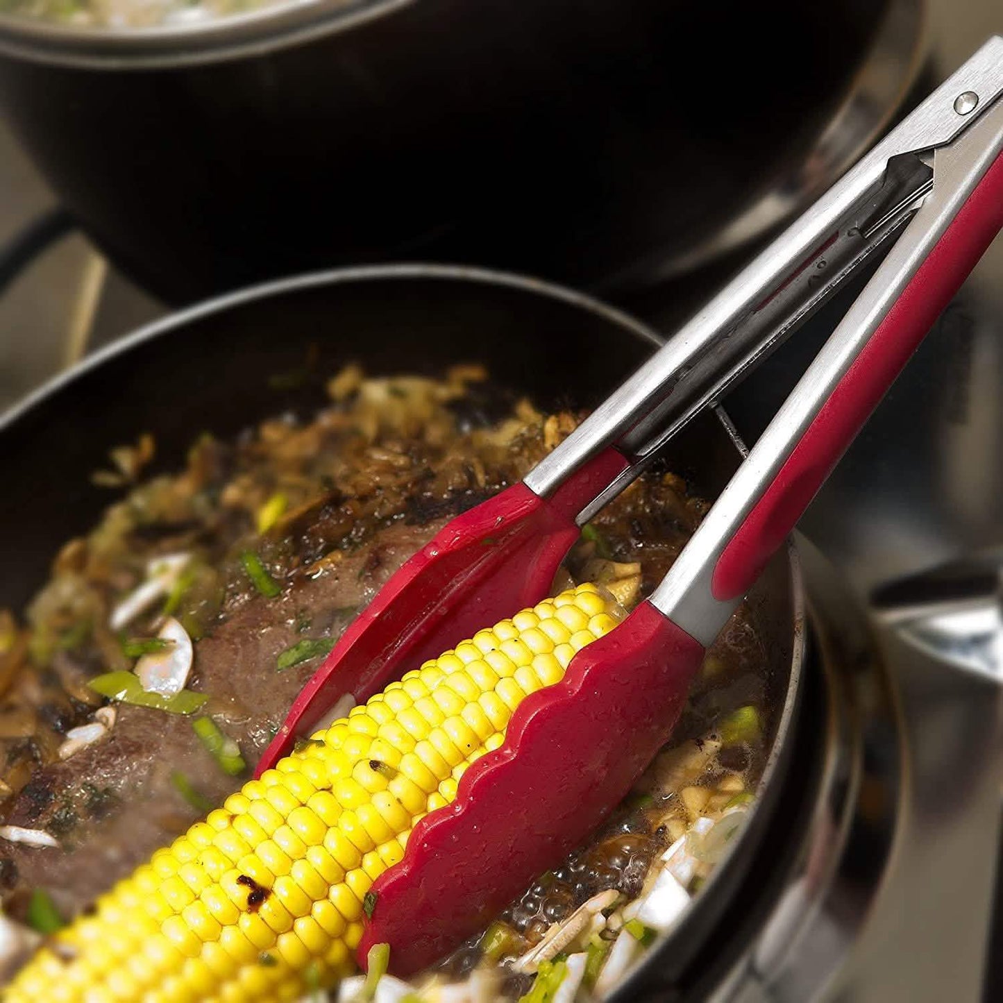 2-Pack: Chef's Star Premium Silicone Kitchen Tongs DailySale