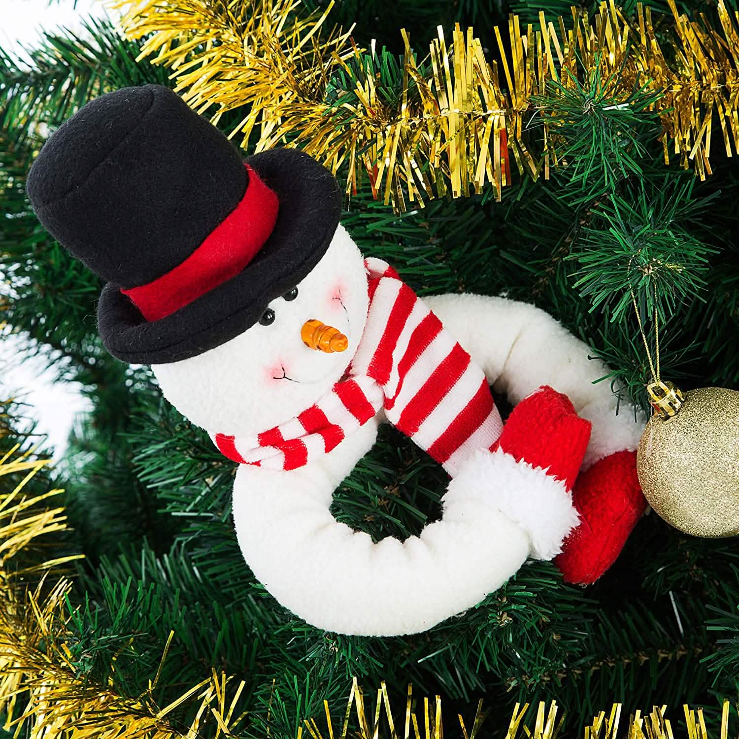 2-Pack: Christmas Curtain Buckle Doll Santa & Snowman DailySale