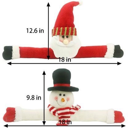 2-Pack: Christmas Curtain Buckle Doll Santa & Snowman DailySale