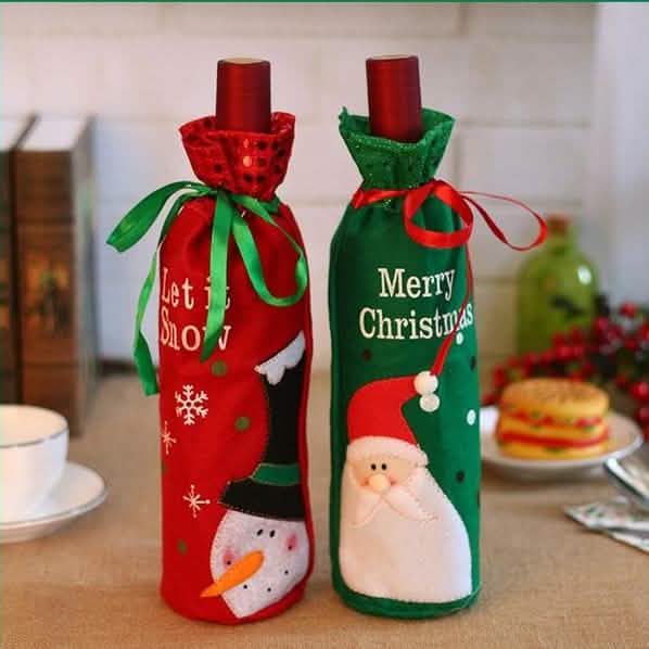 2-Pack: Christmas Decorations Red Wine Bag DailySale