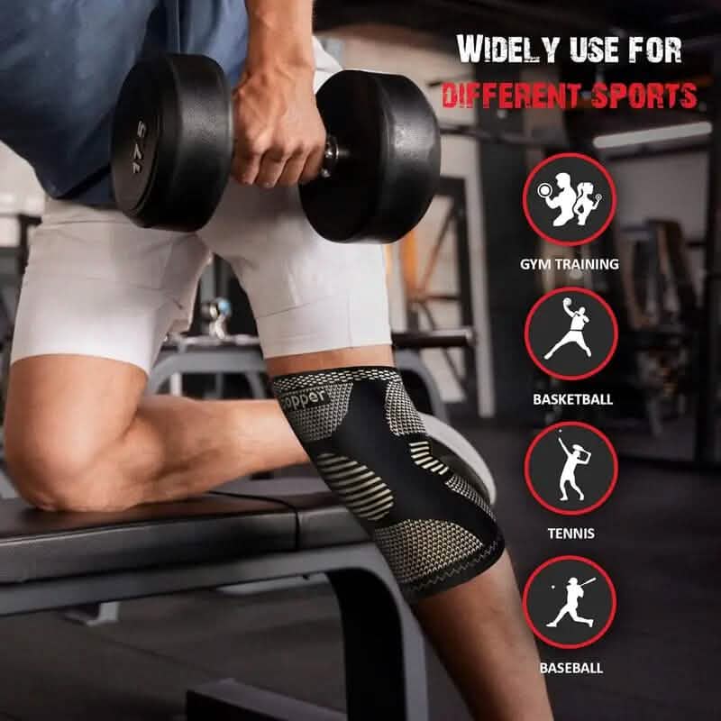 2-Pack: Copper Compression Knee Brace DailySale