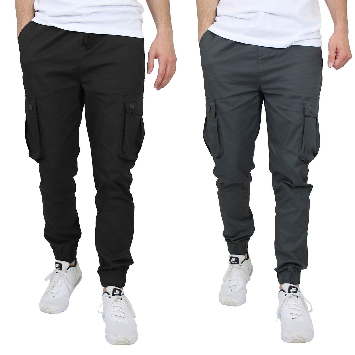 2-Pack Cotton Stretch Cargo Jogger Pants DailySale