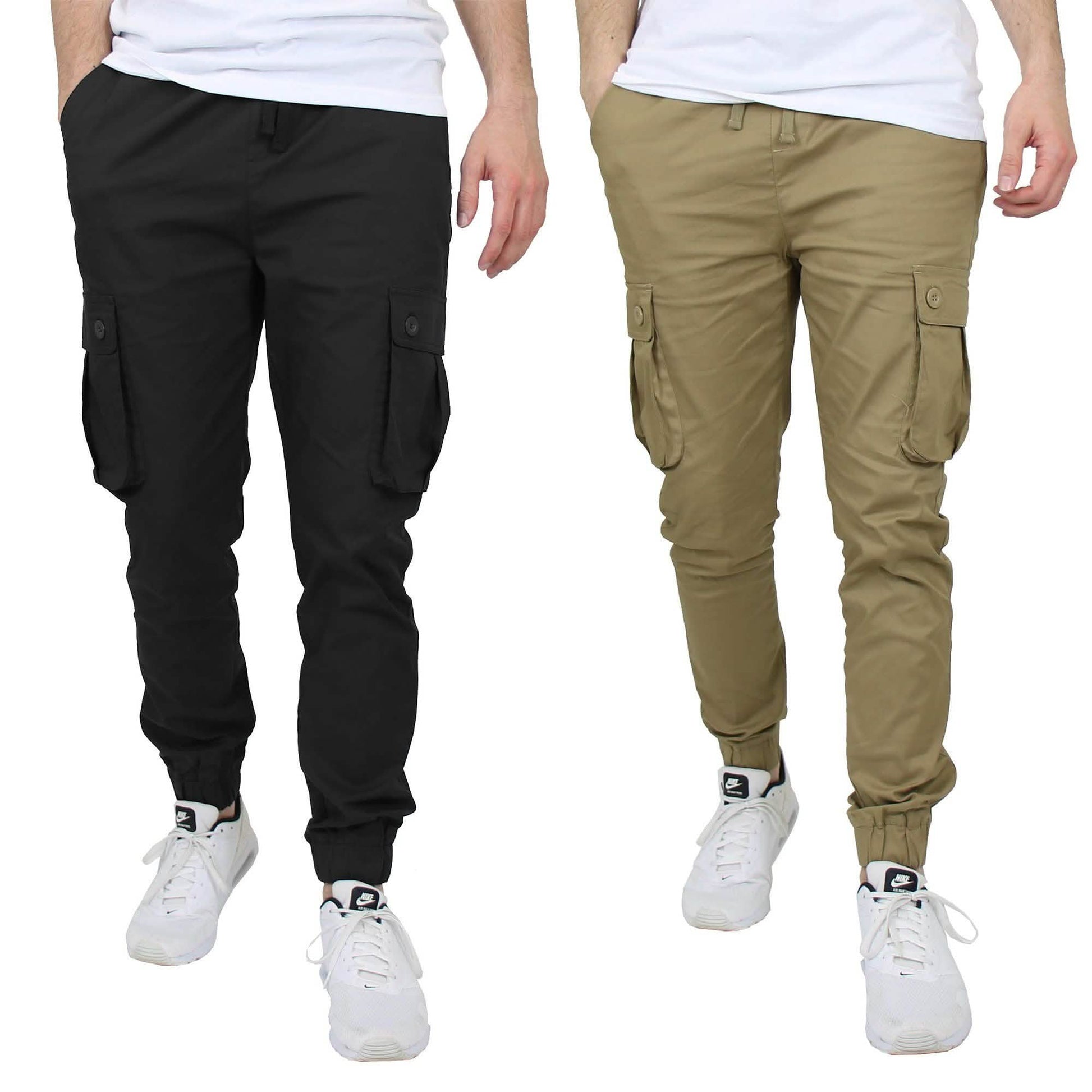 2-Pack Cotton Stretch Cargo Jogger Pants DailySale