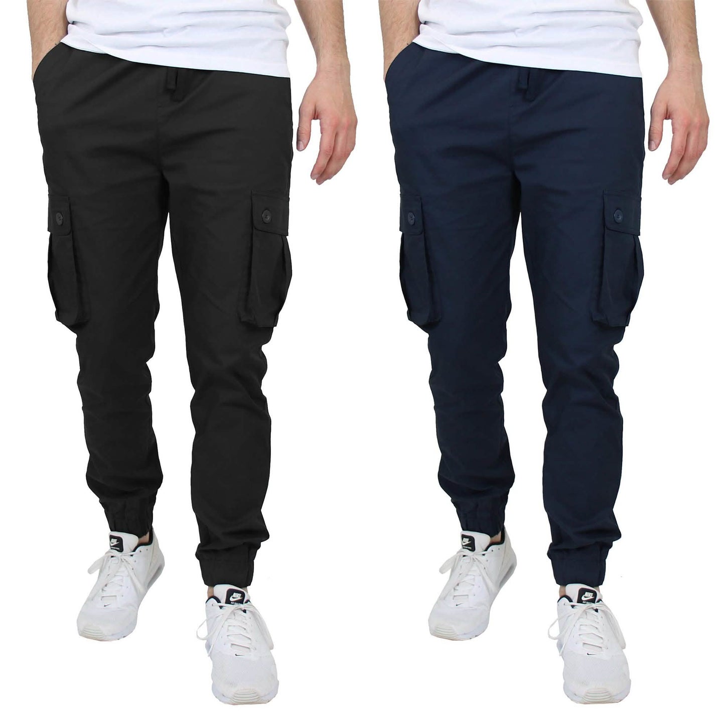 2-Pack Cotton Stretch Cargo Jogger Pants DailySale