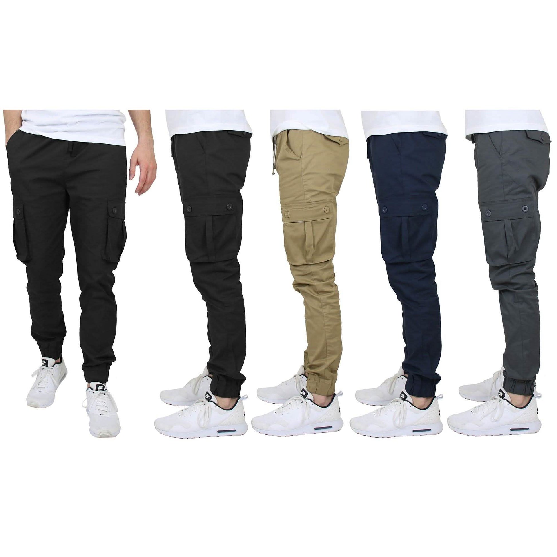 2-Pack Cotton Stretch Cargo Jogger Pants DailySale