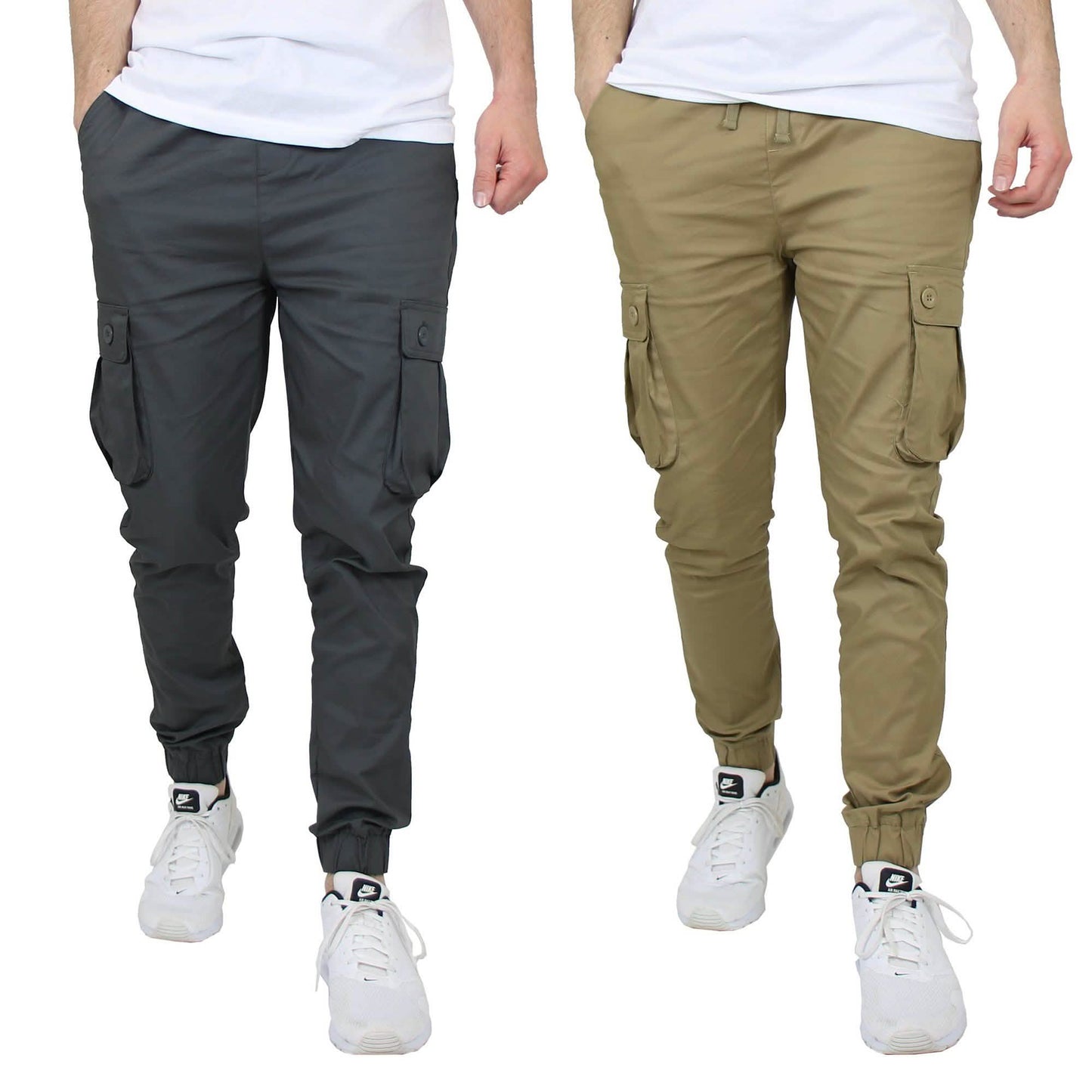 2-Pack Cotton Stretch Cargo Jogger Pants DailySale