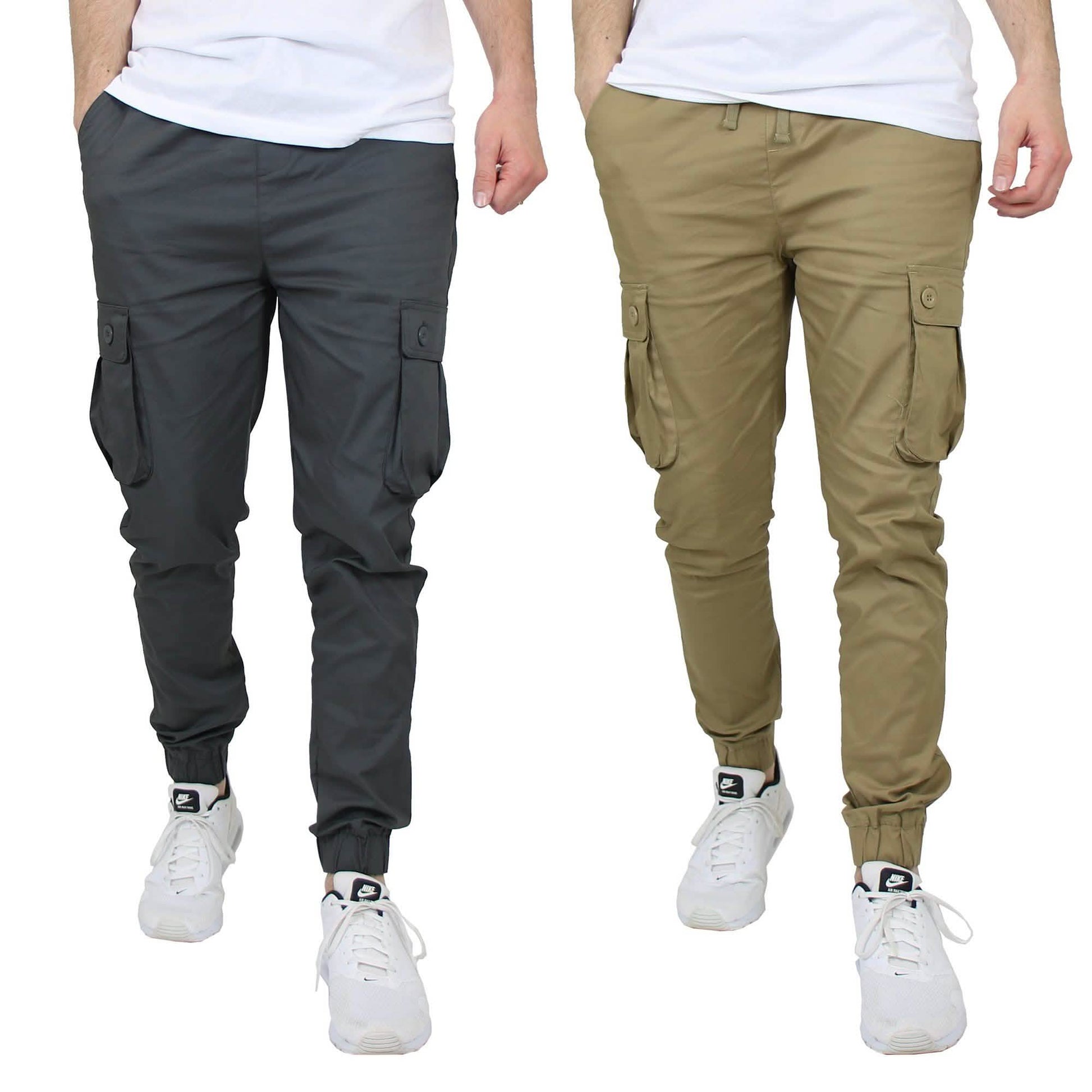 2-Pack Cotton Stretch Cargo Jogger Pants DailySale