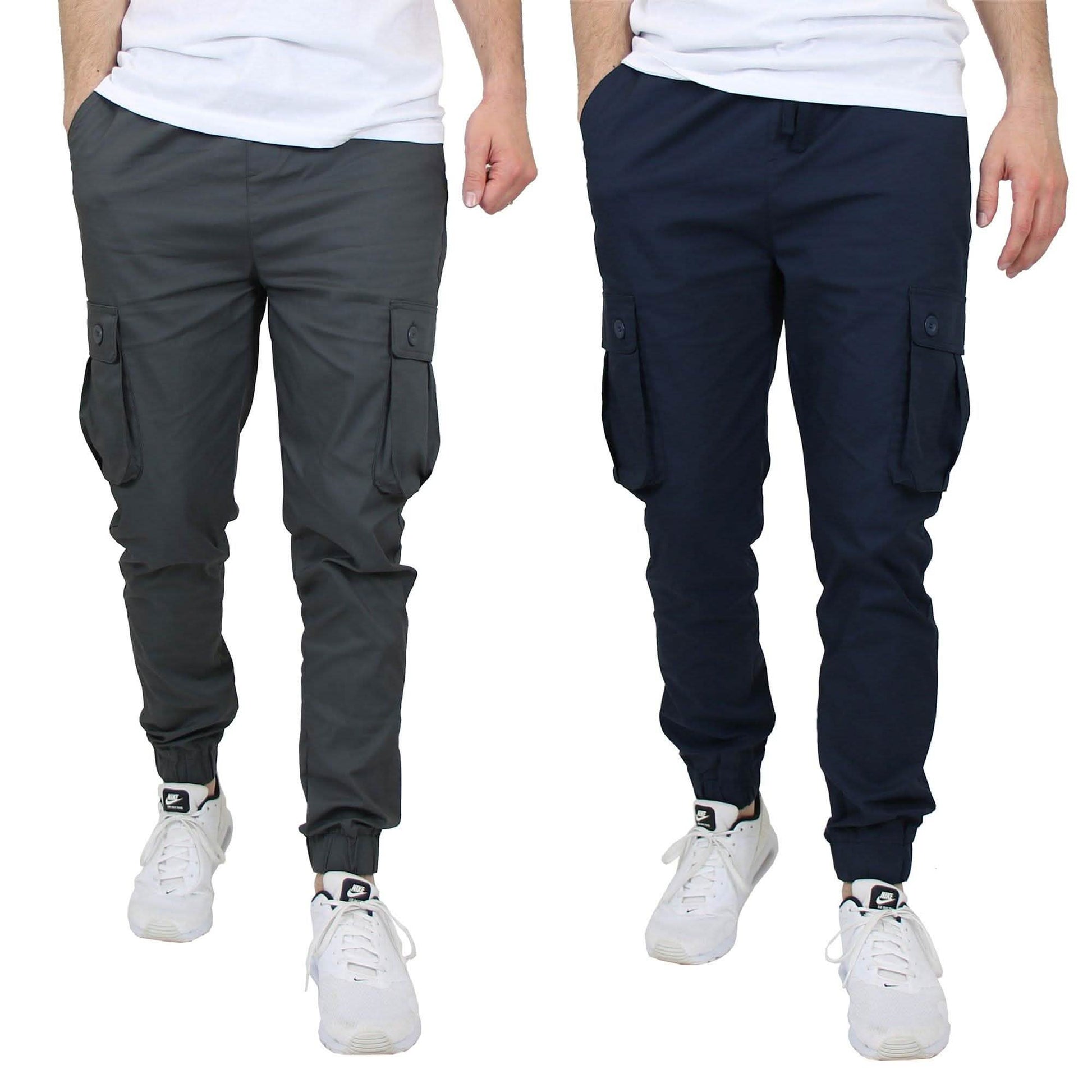 2-Pack Cotton Stretch Cargo Jogger Pants DailySale