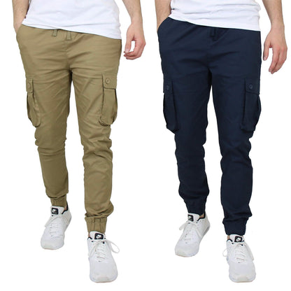 2-Pack Cotton Stretch Cargo Jogger Pants DailySale