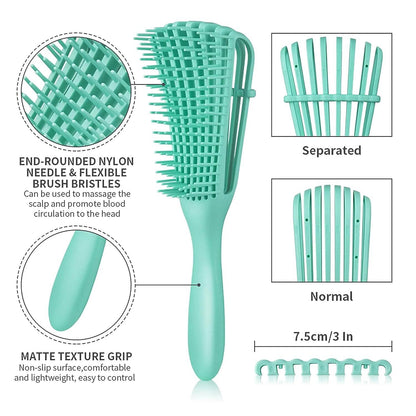 2-Pack: Detangler Brush for Curly Hair, Afro Textured 3a to 4c Kinky Wavy DailySale