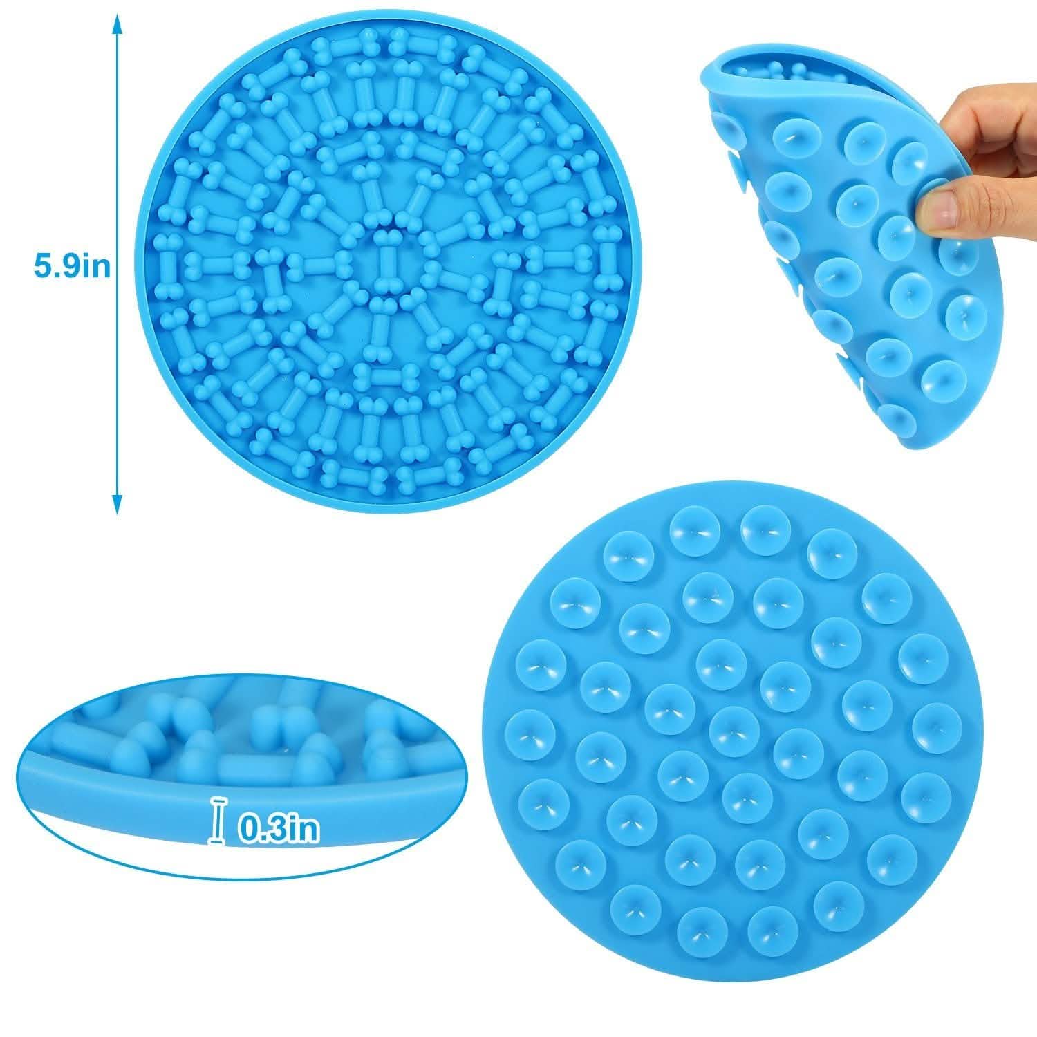 2-Pack: Dog Lick Pad Pet Shower Grooming Slow Feeder Distraction Mat DailySale