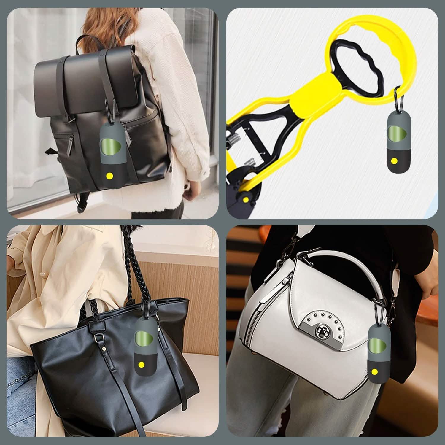2-Pack: Dog Poop Bag Dispenser with Built-in LED Flashlight DailySale
