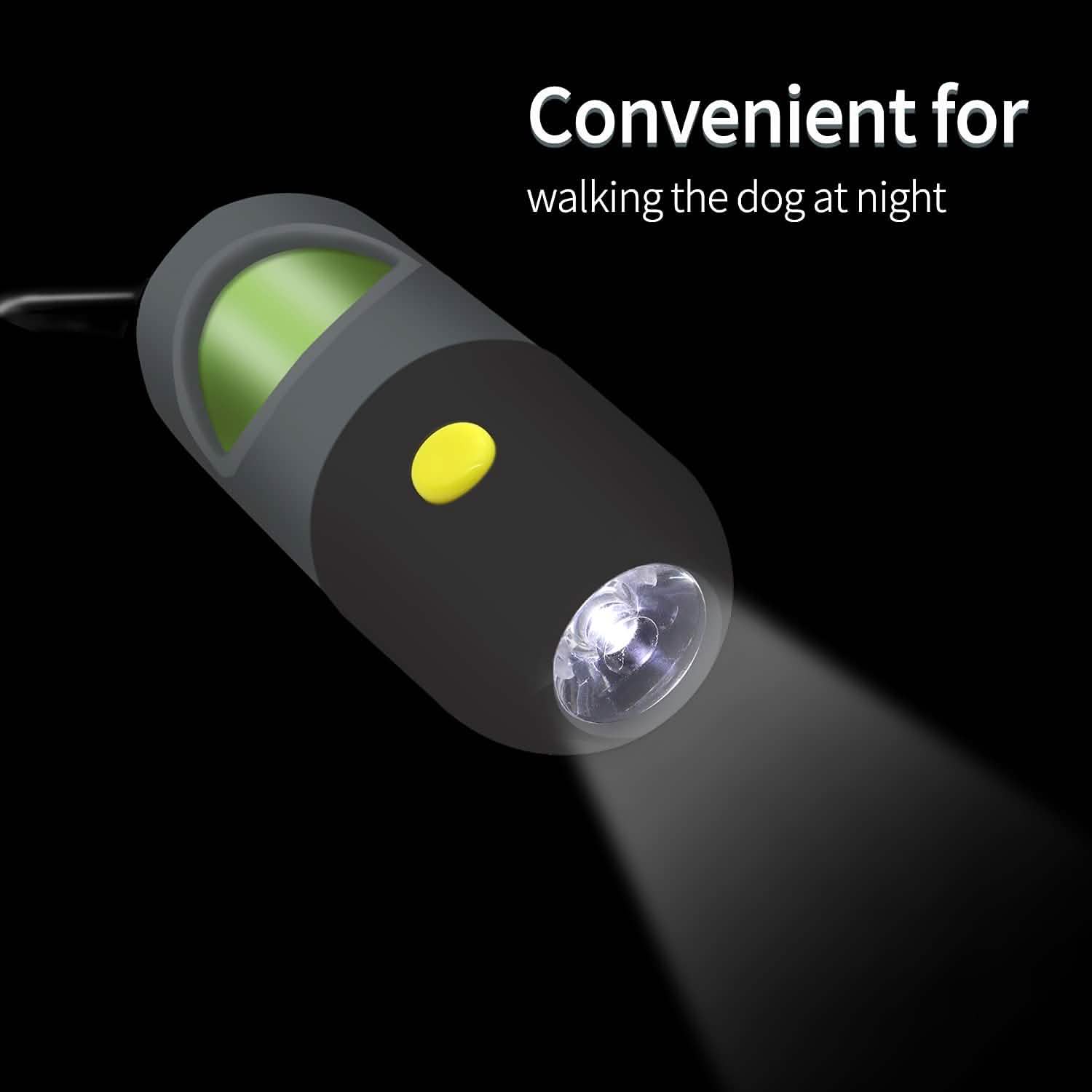 2-Pack: Dog Poop Bag Dispenser with Built-in LED Flashlight DailySale