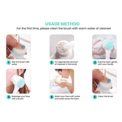 2-Pack: Dual Face Manual Facial Brush For Pore Cleansing And Exfoliating DailySale