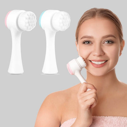 2-Pack: Dual Face Manual Facial Brush For Pore Cleansing And Exfoliating DailySale
