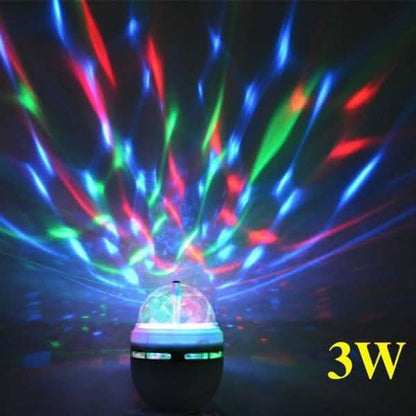 2-Pack: E27 3W Auto Rotating RGB LED Stage Light DailySale