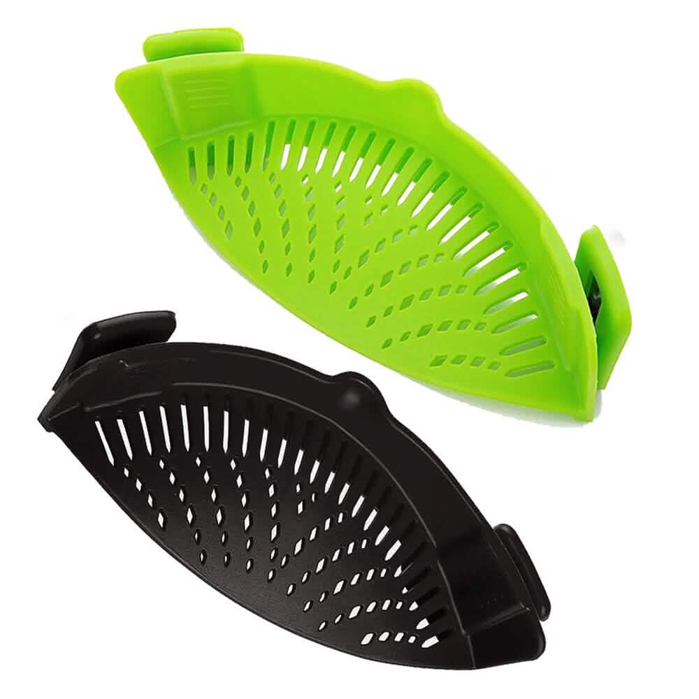 2-Pack: Easy Snap On Heat Resistance Silicone Kitchen Strainer DailySale
