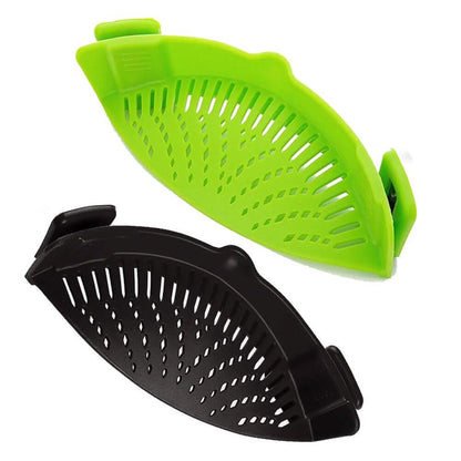 2-Pack: Easy Snap On Heat Resistance Silicone Kitchen Strainer DailySale