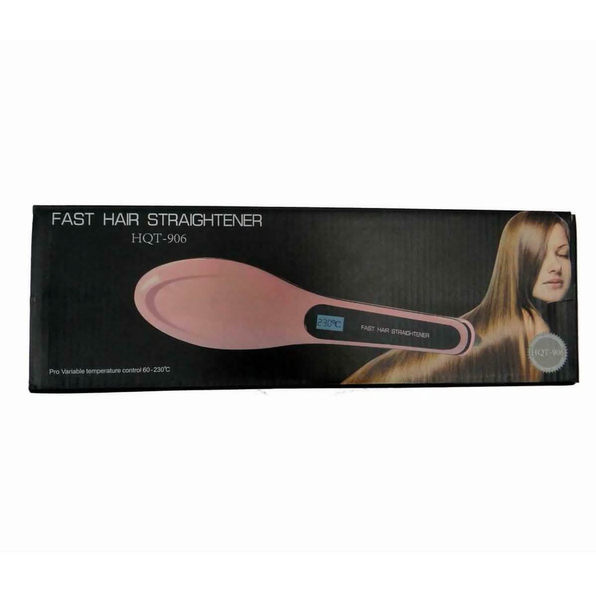 2-Pack: Electronic Fast Hair Straightener with Detangling Brush DailySale