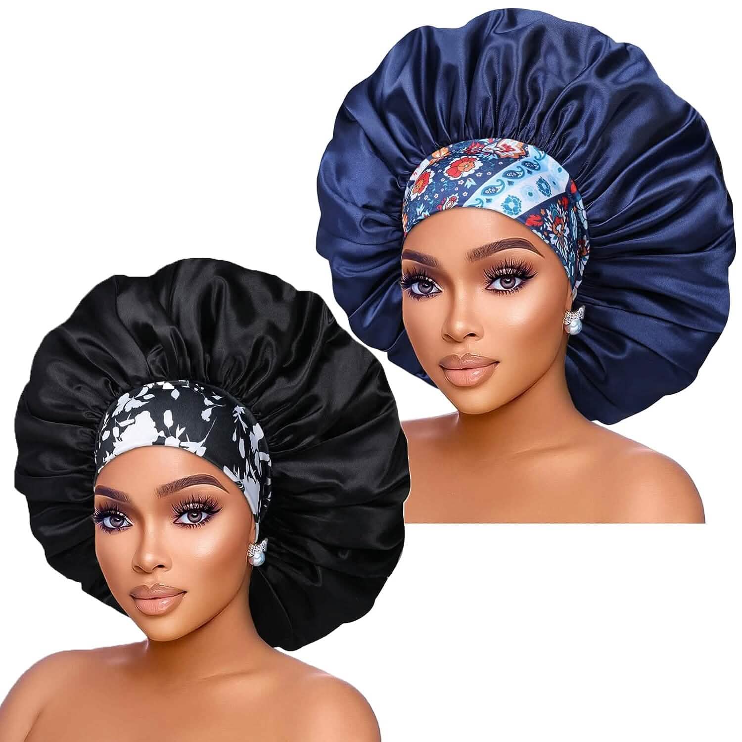 2-Pack: Extra Large Satin Bonnets for Sleeping DailySale