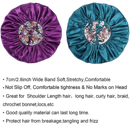 2-Pack: Extra Large Satin Bonnets for Sleeping DailySale