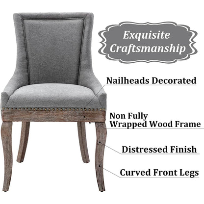 2-Pack: Fabric Upholstered Side Chairs Set DailySale