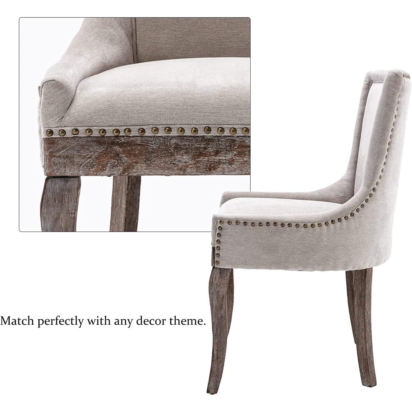 2-Pack: Fabric Upholstered Side Chairs Set DailySale