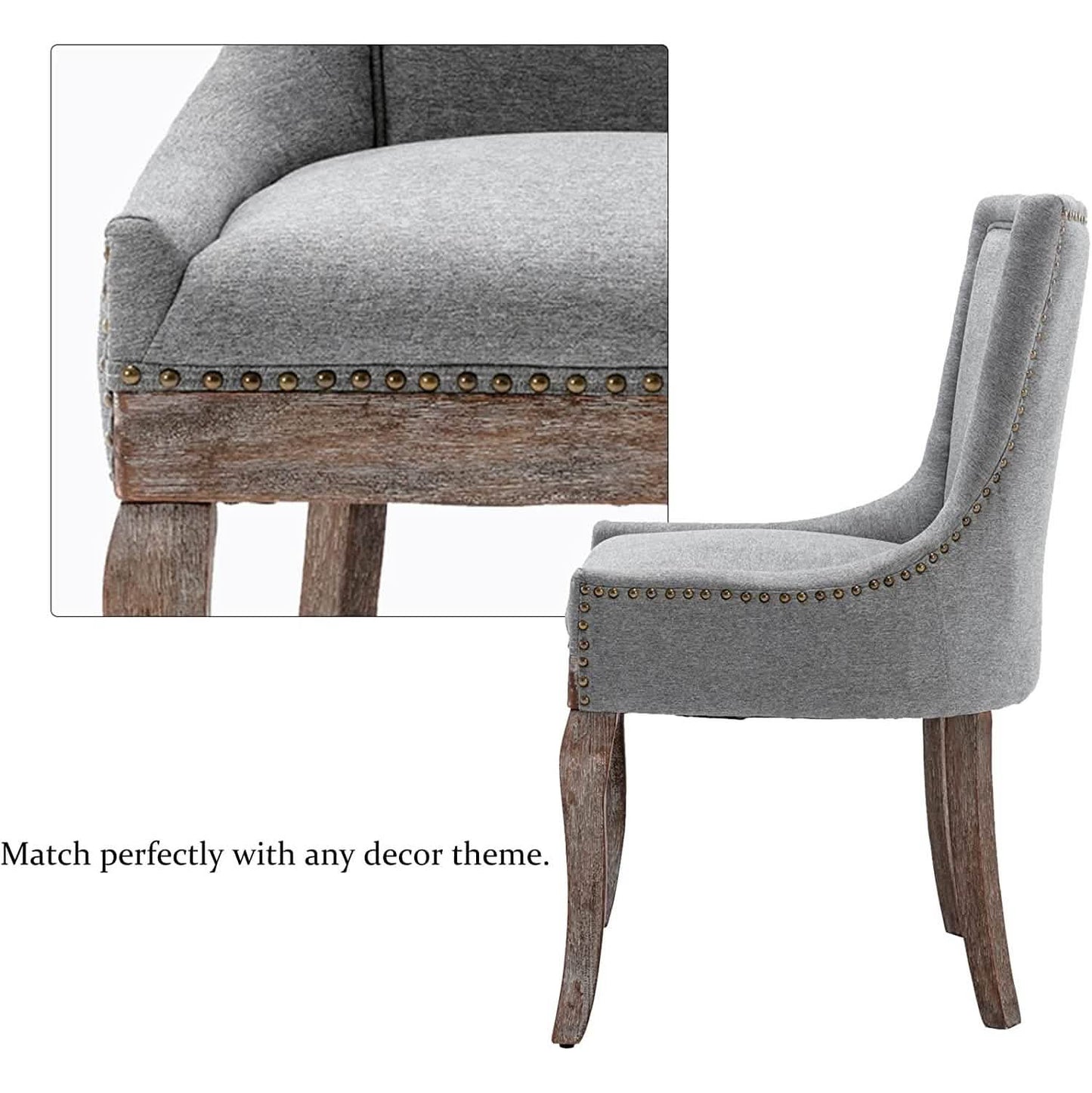 2-Pack: Fabric Upholstered Side Chairs Set DailySale