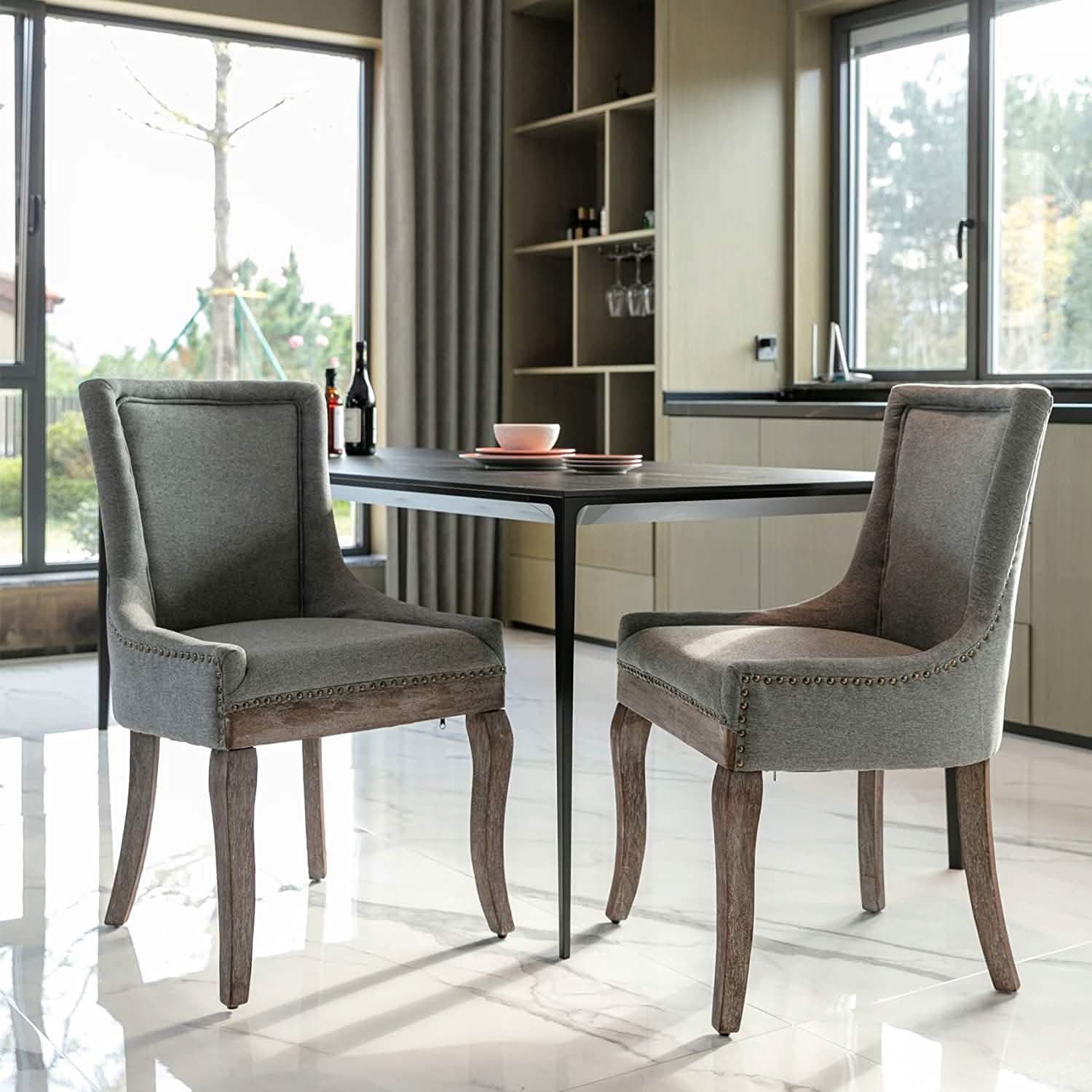 2-Pack: Fabric Upholstered Side Chairs Set DailySale