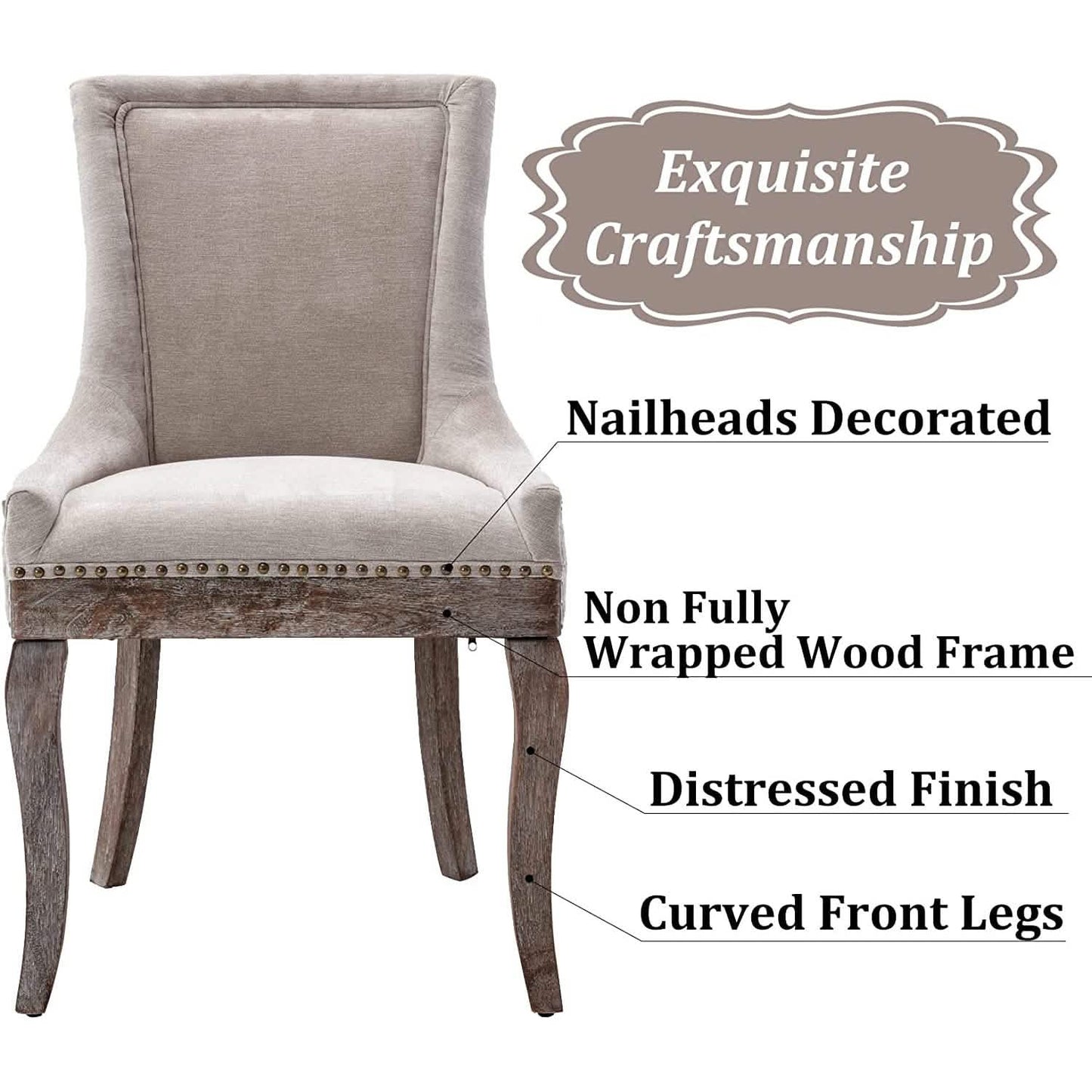 2-Pack: Fabric Upholstered Side Chairs Set DailySale