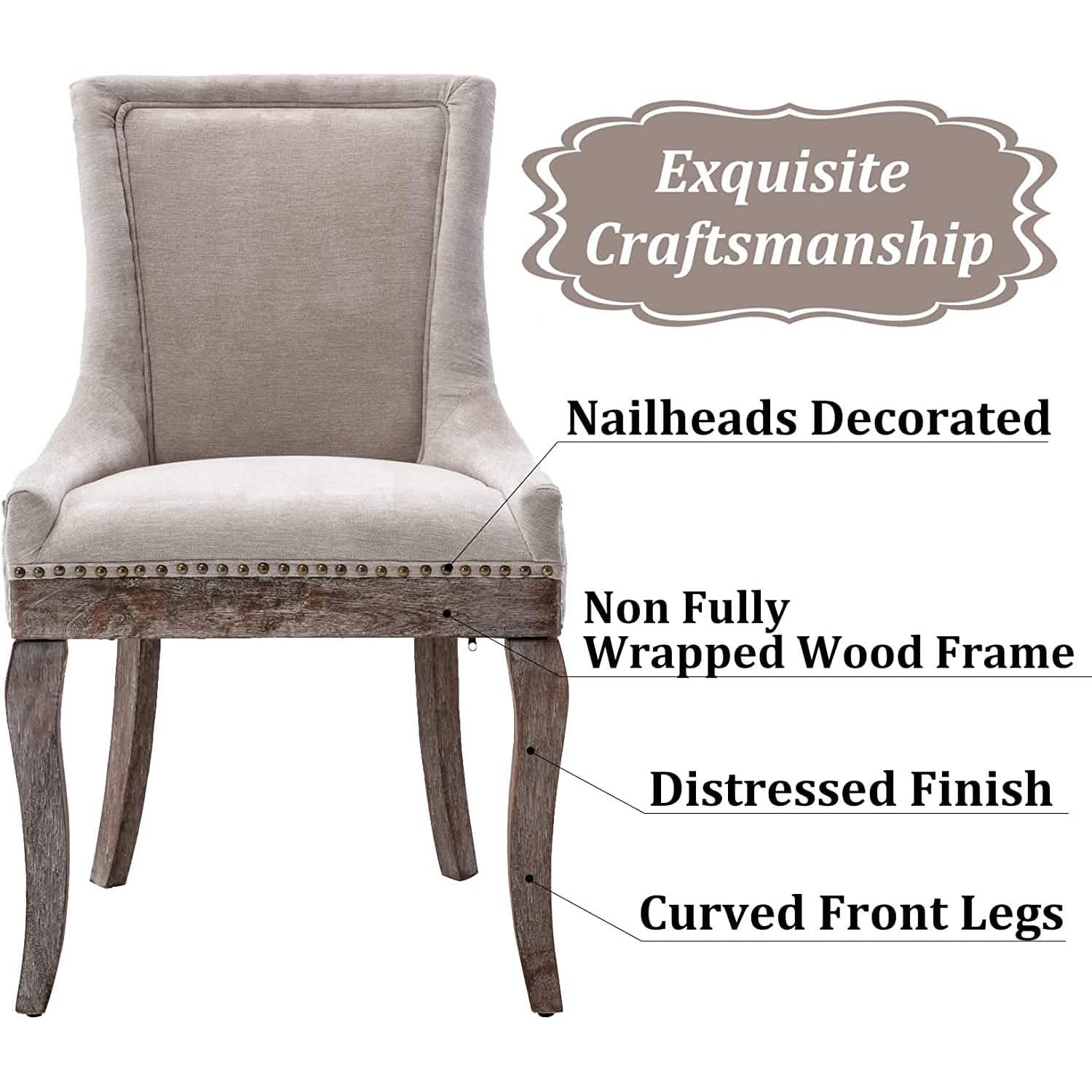 2-Pack: Fabric Upholstered Side Chairs Set DailySale