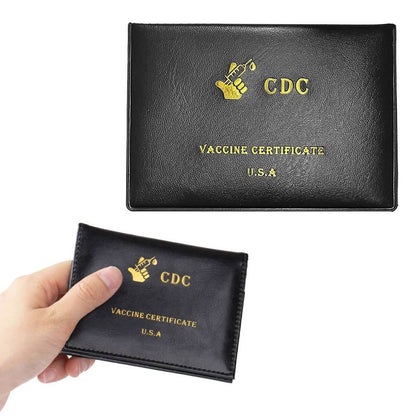 2-Pack: Faux Leather CDC Vaccination Card Immunization Record Protector Holder DailySale