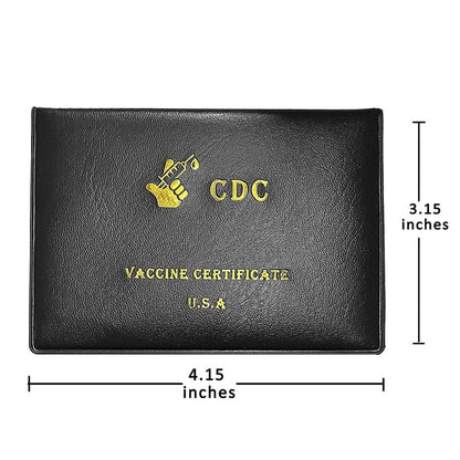 2-Pack: Faux Leather CDC Vaccination Card Immunization Record Protector Holder DailySale