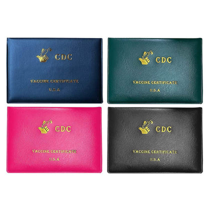 2-Pack: Faux Leather CDC Vaccination Card Immunization Record Protector Holder DailySale