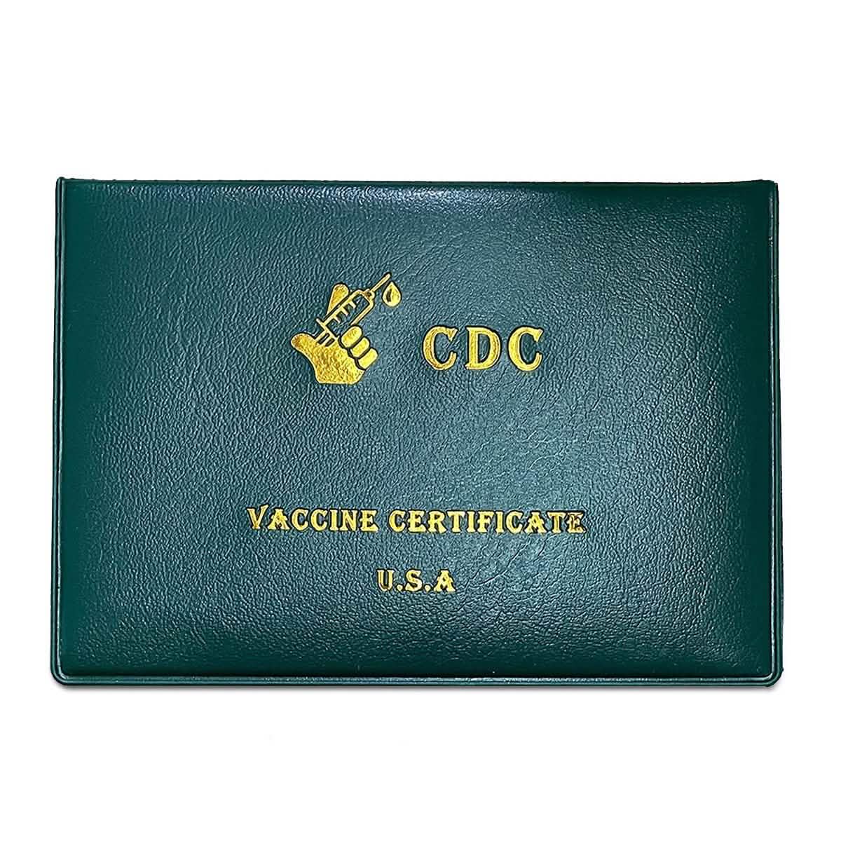 2-Pack: Faux Leather CDC Vaccination Card Immunization Record Protector Holder DailySale
