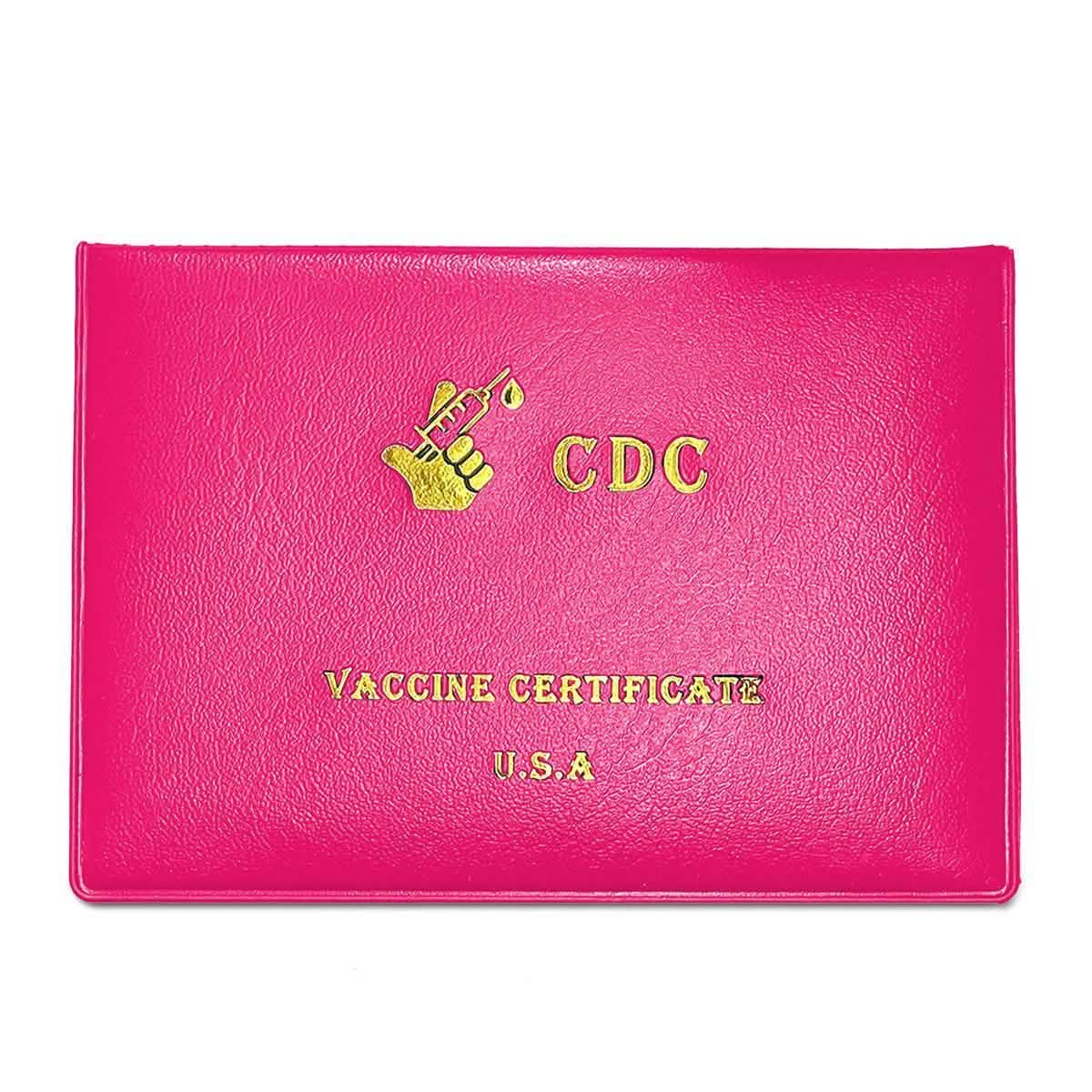 2-Pack: Faux Leather CDC Vaccination Card Immunization Record Protector Holder DailySale