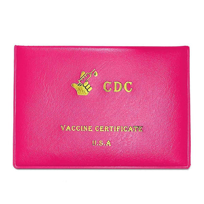 2-Pack: Faux Leather CDC Vaccination Card Immunization Record Protector Holder DailySale