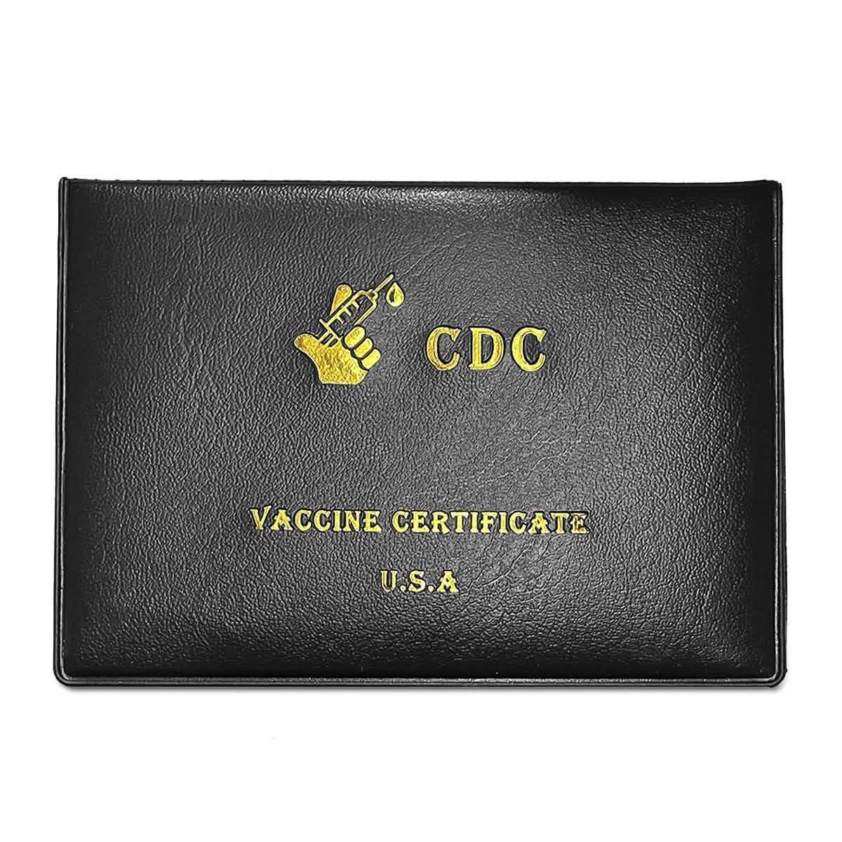 2-Pack: Faux Leather CDC Vaccination Card Immunization Record Protector Holder DailySale