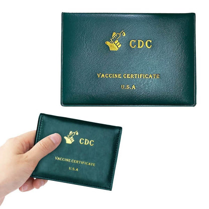 2-Pack: Faux Leather CDC Vaccination Card Immunization Record Protector Holder DailySale