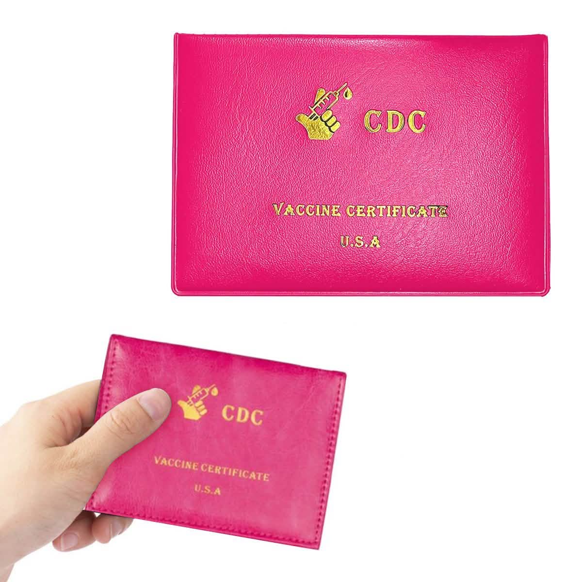 2-Pack: Faux Leather CDC Vaccination Card Immunization Record Protector Holder DailySale