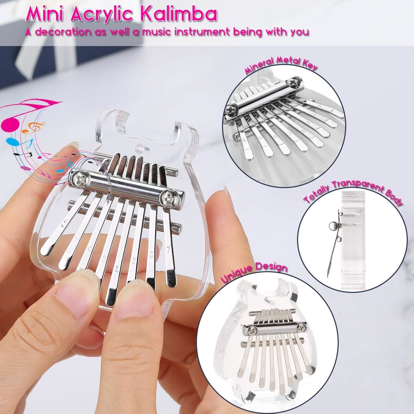 2-Pack: Finger Thumb Piano Mini Kalimba with 8 Keys DailySale
