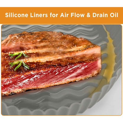2-Pack: Foldable Silicone Air Fryer Liner DailySale