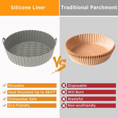 2-Pack: Foldable Silicone Air Fryer Liner DailySale